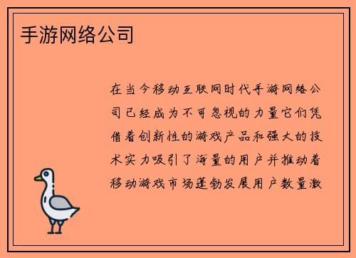 手游网络公司